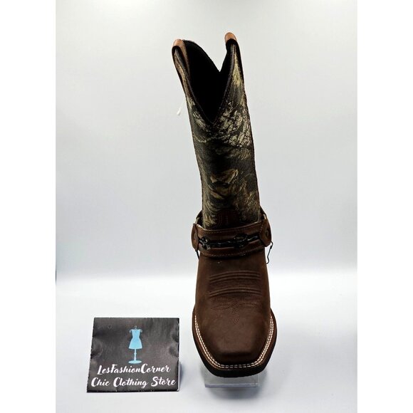 NWOB Laredo Men's Western Boots Gadsden Camo Harness Sq Toe Mossy Oak Sz 7 2472 - Picture 12 of 15